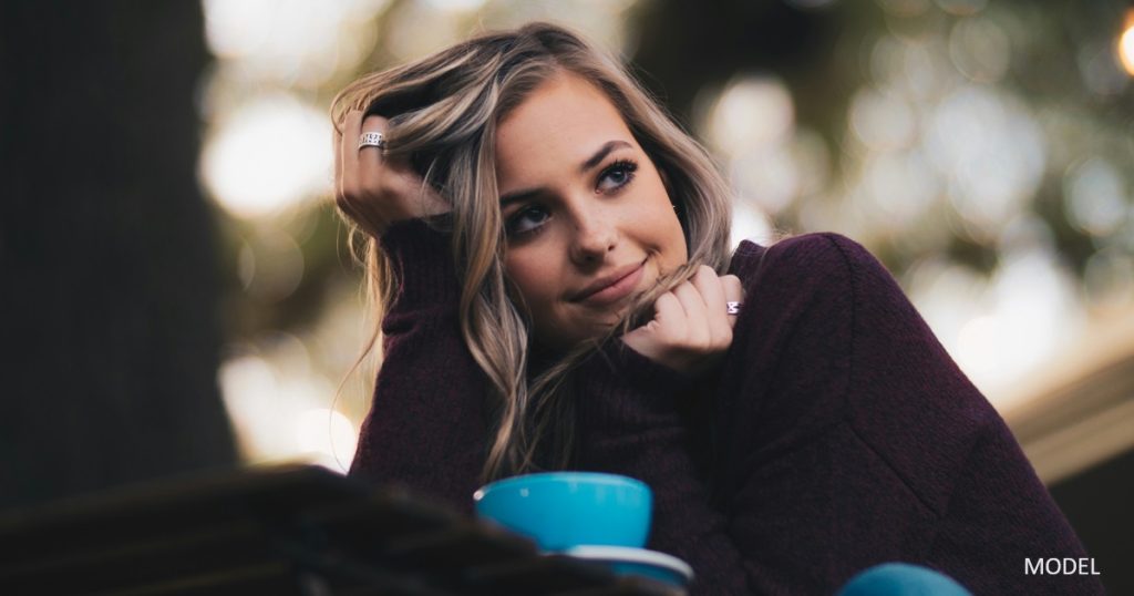 Young woman looking away