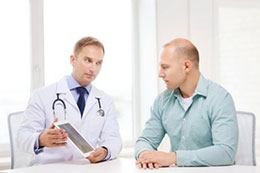 Doctor talking to patient